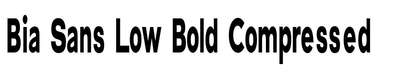 Bia Sans Low Bold Compressed
